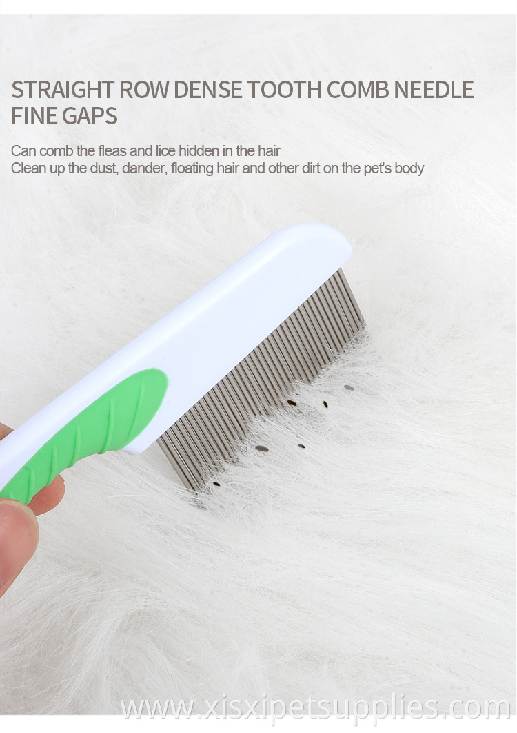 Factory Wholesale Metal Long Pin Pet Cat Comb Flea Comb For Dogs